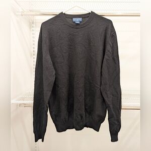 Joseph & Lyman Lightweight Black Crew Neck Cashmere Sweater